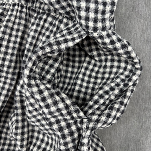 Old Navy Gingham Midi Dress Women Medium Black White Cami Sundress Pockets - Picture 8 of 8